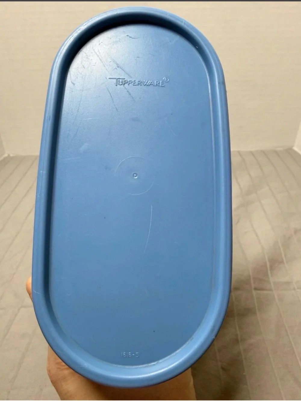 Tupperware Modular Mates Oval #3 Storage Container 1613 & BlueLid 1616 7 1/4 cup